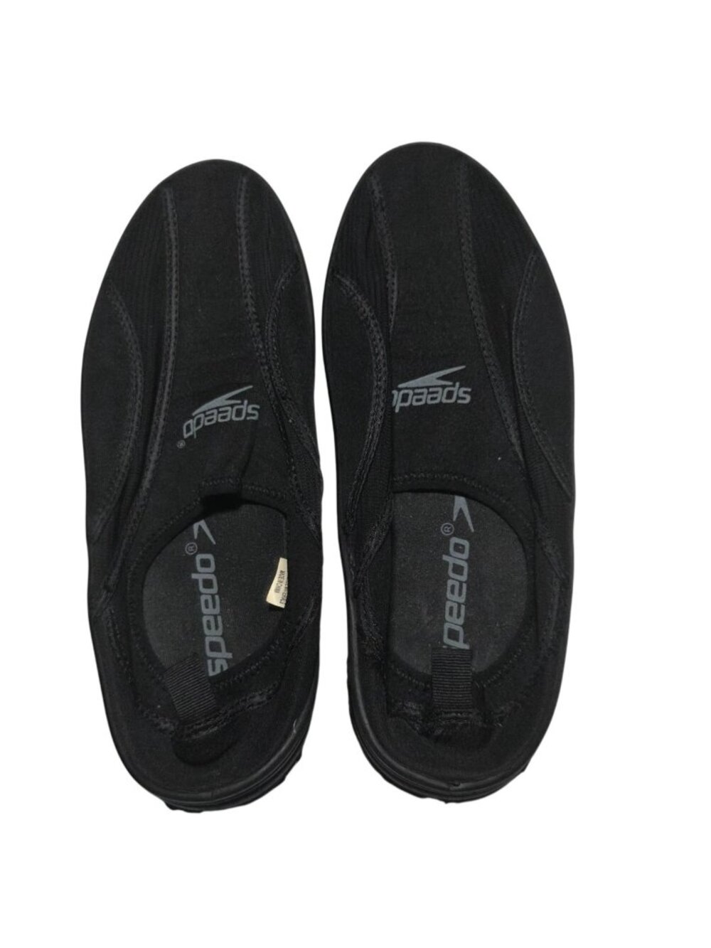 Speedo Water Shoes Mens Size 11 Black Slip On Swim Beach Pool Surf Aqua Socks